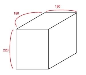 2畳　トランクルームの大きさ　目安図