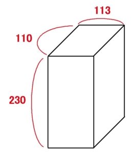 屋外型トランクルーム　0.8畳　目安図　ジャストスペース