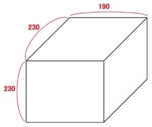 屋外型トランクルーム ３畳　ジャストスペース　目安図